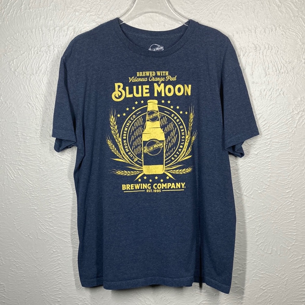 Blue Moon Brewing Company Navy Blue Short Sleeve T-Shirt Men's Size XL